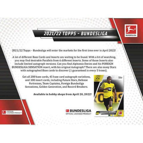 21-22 Topps Bundesliga Soccer Hobby Pack